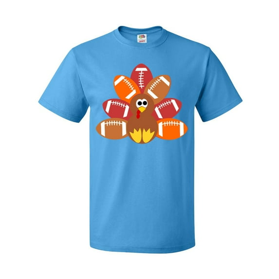 Inktastic Thanksgiving Cute Football Turkey T-Shirt