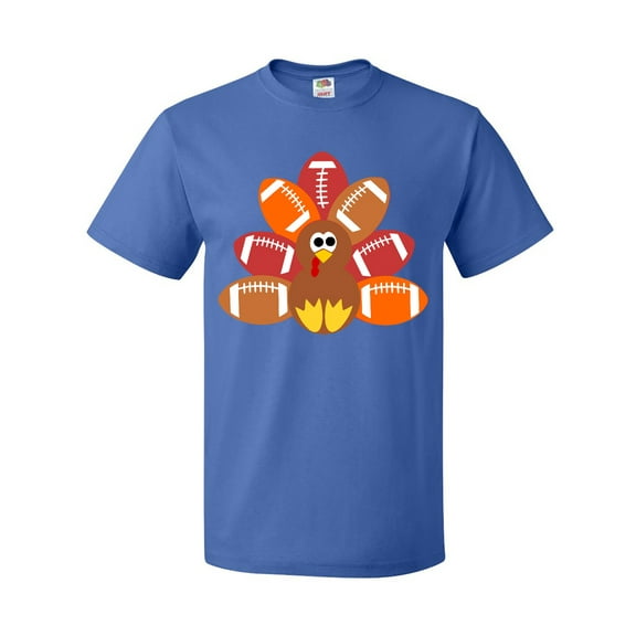 Inktastic Thanksgiving Cute Football Turkey T-Shirt