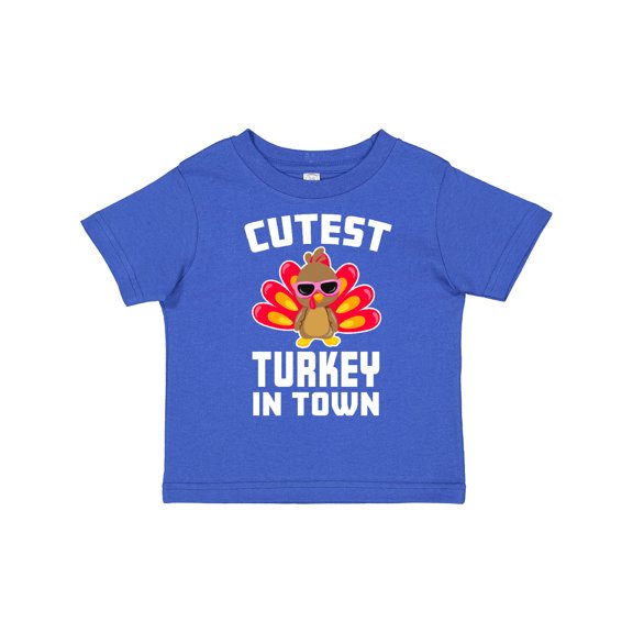 Inktastic Thanksgiving Cutest Turkey in Town Boys or Girls Toddler T-Shirt