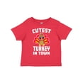 thumbnail image 1 of Inktastic Thanksgiving Cutest Turkey in Town Boys or Girls Toddler T-Shirt, 1 of 5