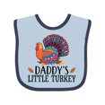 thumbnail image 1 of Inktastic Thanksgiving Daddy Little Turkey Boys or Girls Baby Bib, 1 of 4