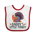 thumbnail image 1 of Inktastic Thanksgiving Daddy Little Turkey Boys or Girls Baby Bib, 1 of 4
