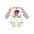 thumbnail image 1 of Inktastic Thanksgiving Daddy Little Turkey Boys or Girls Long Sleeve Baby Bodysuit, 1 of 5