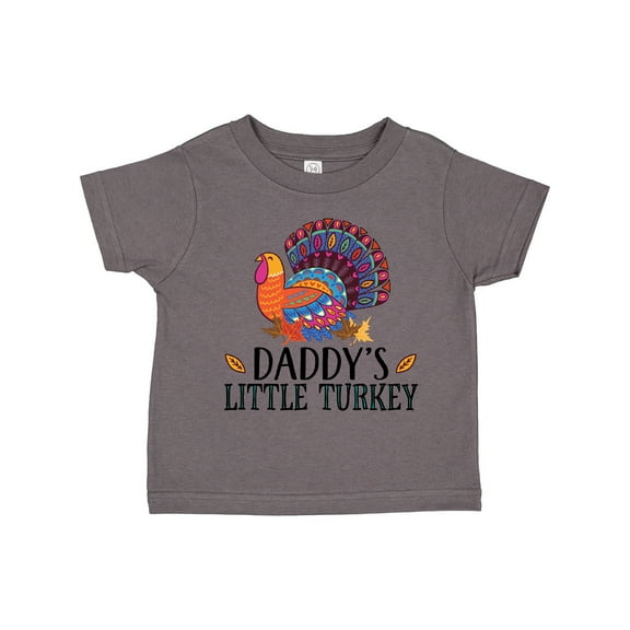 Inktastic Thanksgiving Daddy Little Turkey Boys or Girls Toddler T-Shirt