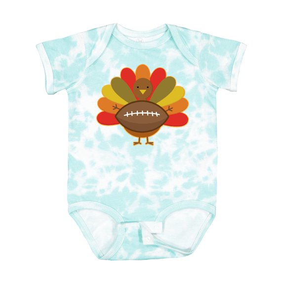 Inktastic Thanksgiving Day Turkey Football Fan Boys or Girls Baby Bodysuit