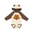 thumbnail image 1 of Inktastic Thanksgiving Day Turkey Football Fan Boys or Girls Long Sleeve Baby Bodysuit, 1 of 5