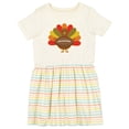 thumbnail image 1 of Inktastic Thanksgiving Day Turkey Football Fan Girls Toddler Dress, 1 of 5