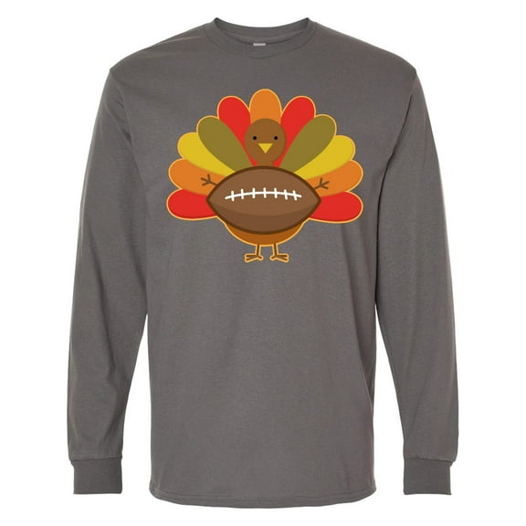 Inktastic Thanksgiving Day Turkey Football Fan Long Sleeve T-Shirt