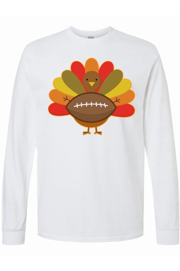 Thanksgiving Day Turkey Football Fan Long Sleeve T-Shirt