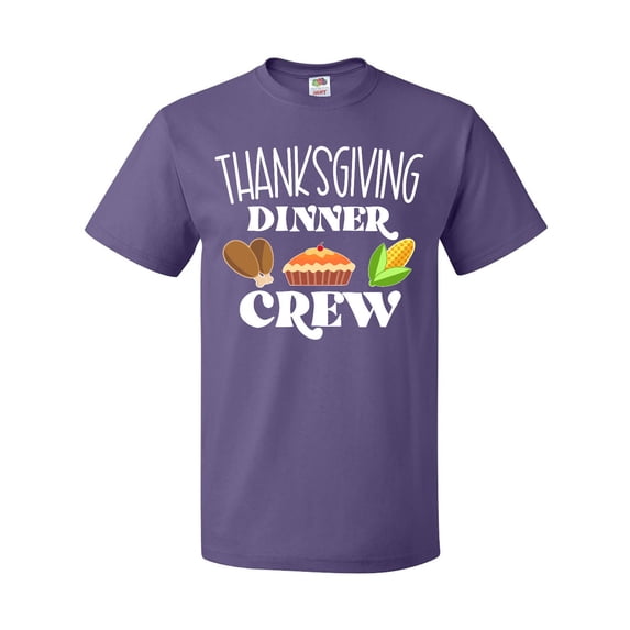 Inktastic Thanksgiving Dinner Crew with Turkey Legs, Pie and Corn T-Shirt