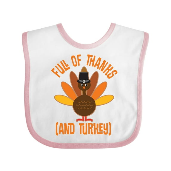 Inktastic Thanksgiving Dinner Holiday Turkey Boys or Girls Baby Bib