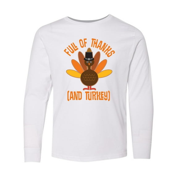 Inktastic Thanksgiving Dinner Holiday Turkey Long Sleeve Youth T-Shirt