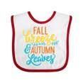 thumbnail image 1 of Inktastic Thanksgiving Fall Breeze and Autumn Leaves Boys or Girls Baby Bib, 1 of 4