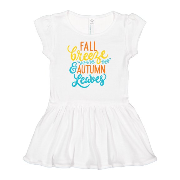 Inktastic Thanksgiving Fall Breeze and Autumn Leaves Girls Baby Dress