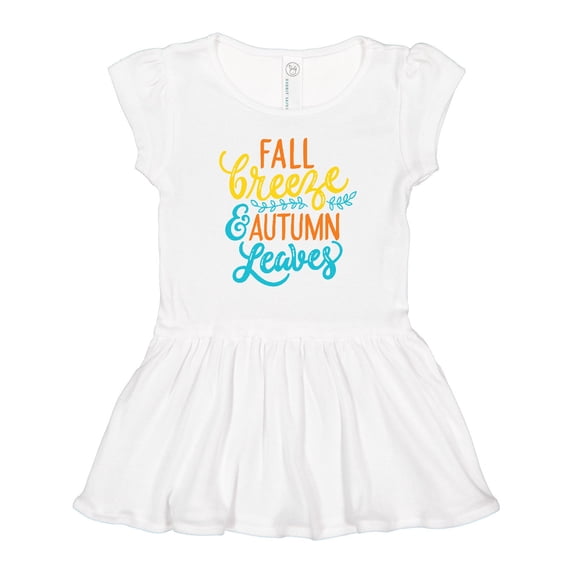 Inktastic Thanksgiving Fall Breeze and Autumn Leaves Girls Toddler Dress