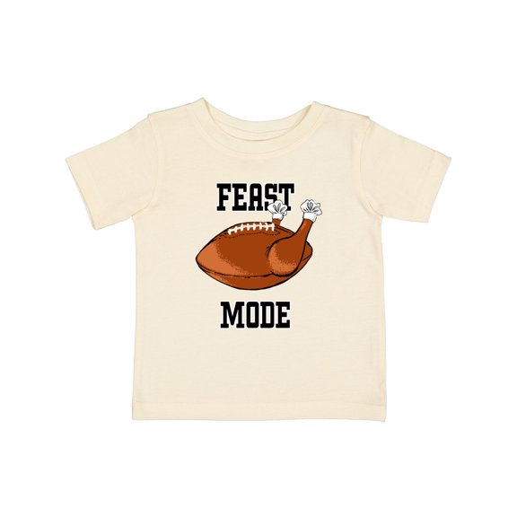 Inktastic Thanksgiving Feast Mode Turkey Football Boys or Girls Baby T-Shirt