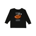 thumbnail image 1 of Inktastic Thanksgiving Feast Mode Turkey Football Boys or Girls Long Sleeve Toddler T-Shirt, 1 of 5