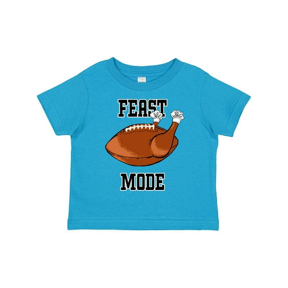 Inktastic Thanksgiving Feast Mode Turkey Football Boys or Girls Toddler T-Shirt