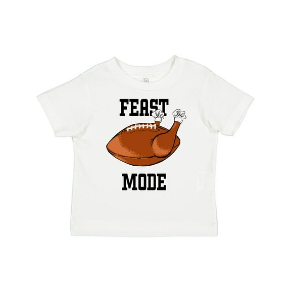 Inktastic Thanksgiving Feast Mode Turkey Football Boys or Girls Toddler T-Shirt