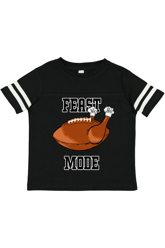 Thanksgiving Feast Mode Turkey Football Boys or Girls Toddler T-Shirt