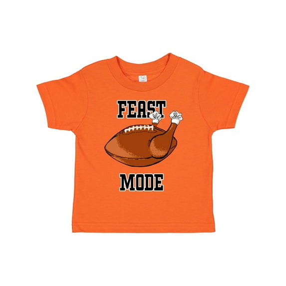 Inktastic Thanksgiving Feast Mode Turkey Football Boys or Girls Toddler T-Shirt