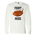thumbnail image 1 of Inktastic Thanksgiving Feast Mode Turkey Football Long Sleeve T-Shirt, 1 of 5