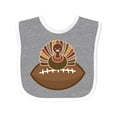 thumbnail image 1 of Inktastic Thanksgiving Football Turkey Boys Baby Bib, 1 of 4