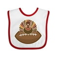 thumbnail image 1 of Inktastic Thanksgiving Football Turkey Boys Baby Bib, 1 of 4