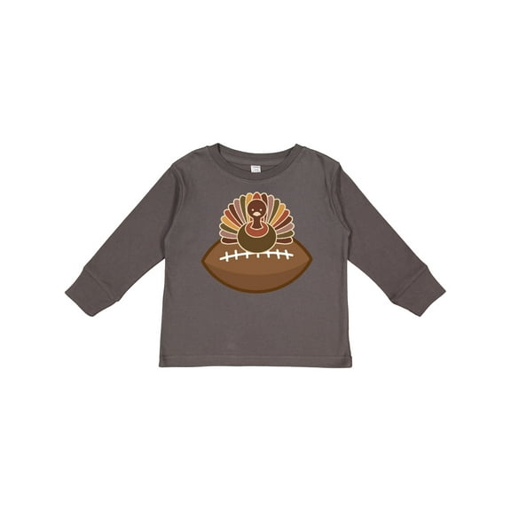 Inktastic Thanksgiving Football Turkey Boys Long Sleeve Toddler T-Shirt