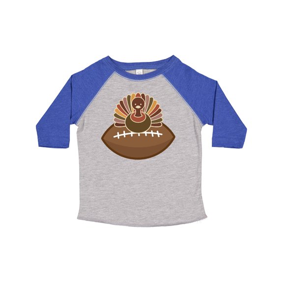 Inktastic Thanksgiving Football Turkey Boys Toddler T-Shirt