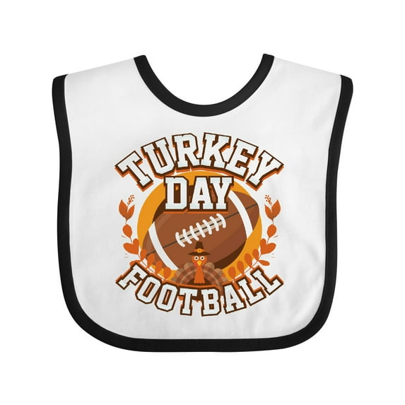 Inktastic Thanksgiving Football Turkey Day Boys or Girls Baby Bib