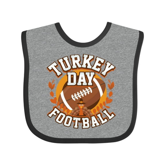 Inktastic Thanksgiving Football Turkey Day Boys or Girls Baby Bib