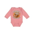 thumbnail image 1 of Inktastic Thanksgiving Football Turkey Day Boys or Girls Long Sleeve Baby Bodysuit, 1 of 5