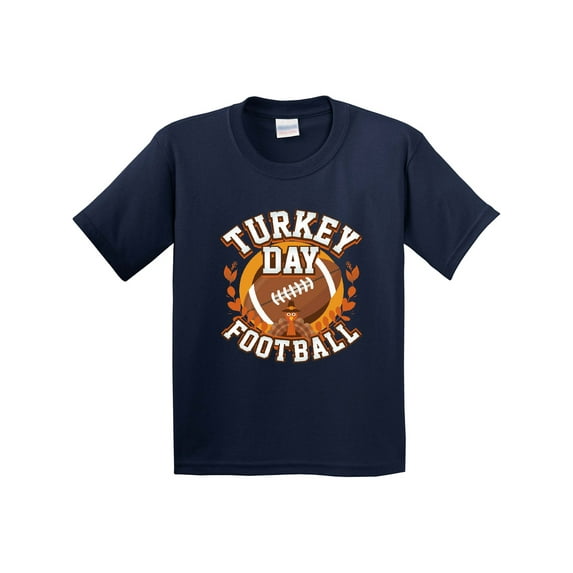 Inktastic Thanksgiving Football Turkey Day Youth T-Shirt