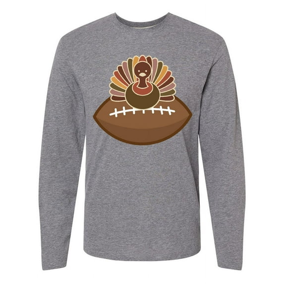 Inktastic Thanksgiving Football Turkey Long Sleeve T-Shirt