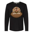 thumbnail image 1 of Inktastic Thanksgiving Football Turkey Long Sleeve T-Shirt, 1 of 5
