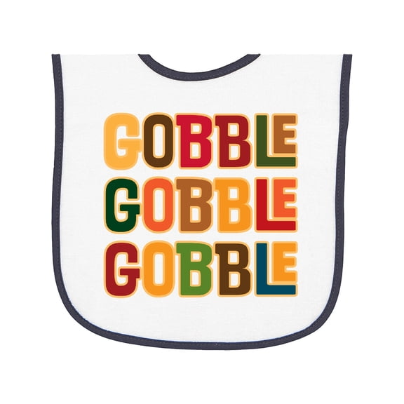Inktastic Thanksgiving Funny Gobble Baby Terry Cloth Bib