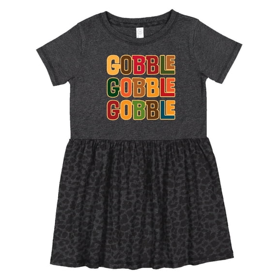 Inktastic Thanksgiving Funny Gobble Girls Toddler Dress