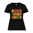 thumbnail image 1 of Inktastic Thanksgiving Funny Gobble Women's Plus Size T-Shirt, 1 of 5