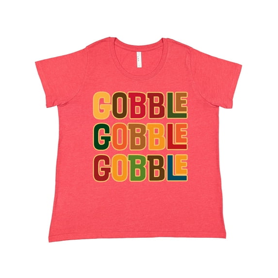 Inktastic Thanksgiving Funny Gobble Women's Plus Size T-Shirt