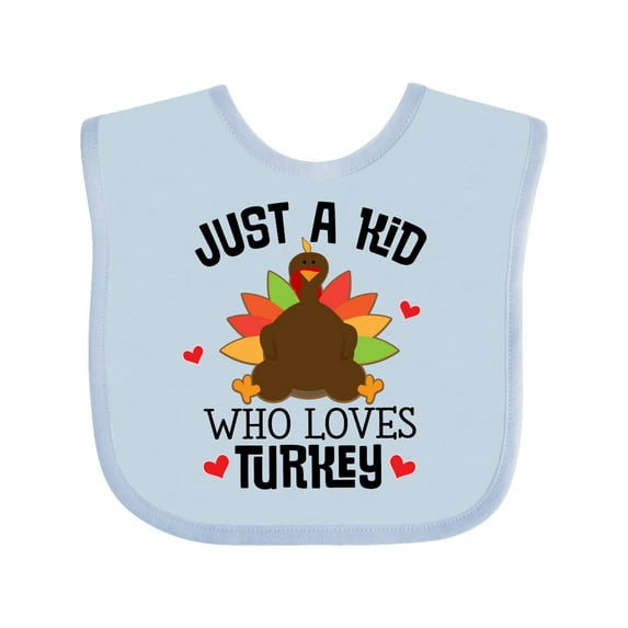 Inktastic Thanksgiving Funny Kids Turkey Boys or Girls Baby Bib