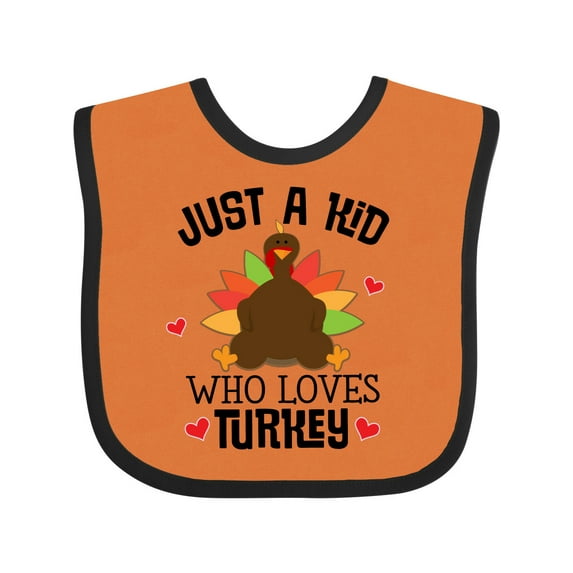 Inktastic Thanksgiving Funny Kids Turkey Boys or Girls Baby Bib