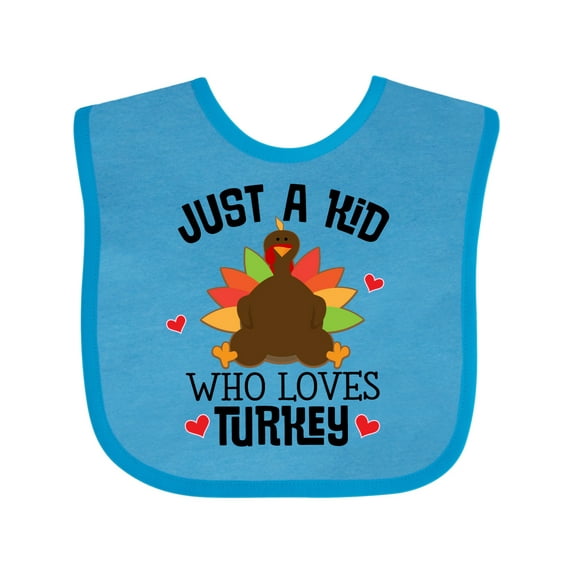 Inktastic Thanksgiving Funny Kids Turkey Boys or Girls Baby Bib