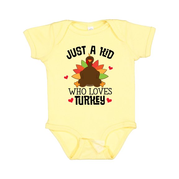 Inktastic Thanksgiving Funny Kids Turkey Boys or Girls Baby Bodysuit