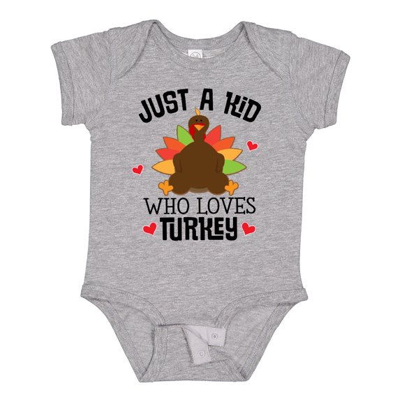 Inktastic Thanksgiving Funny Kids Turkey Boys or Girls Baby Bodysuit