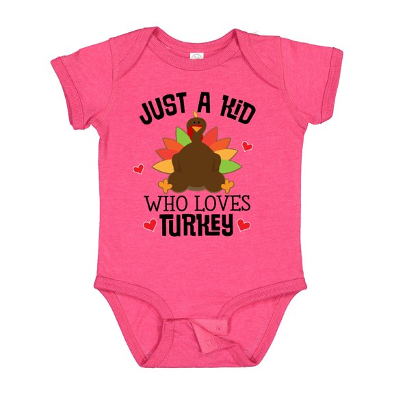 Inktastic Thanksgiving Funny Kids Turkey Boys or Girls Baby Bodysuit