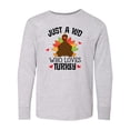 thumbnail image 1 of Inktastic Thanksgiving Funny Kids Turkey Long Sleeve Youth T-Shirt, 1 of 5