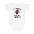 thumbnail image 1 of Inktastic Thanksgiving Girl Turkey Thankful For Family Girls Baby Bodysuit, 1 of 5
