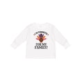 thumbnail image 1 of Inktastic Thanksgiving Girl Turkey Thankful for Family Girls Long Sleeve Toddler T-Shirt, 1 of 5