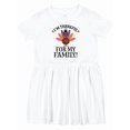 thumbnail image 1 of Inktastic Thanksgiving Girl Turkey Thankful for Family Girls Toddler Dress, 1 of 5
